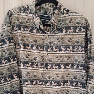 Field & Stream Nature Patterned Shirt.  Size XL